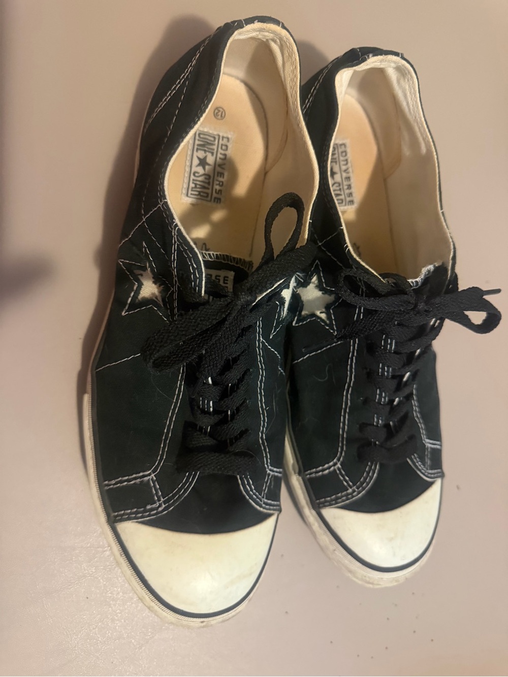 Converse Black Low Top Sneakers with White Accents